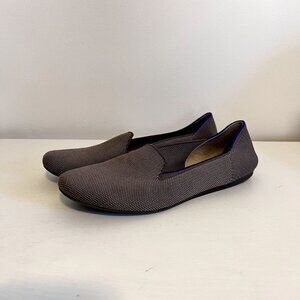 Rothy's The Loafer Black Dress Shoe Round Toe Flat Women's 8.5 Mocha Taupe